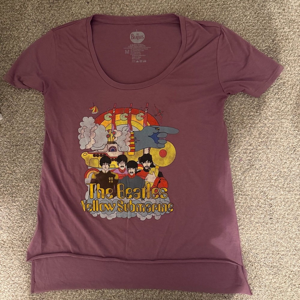 The Beatles women’s Purple Graphic T-Shirt